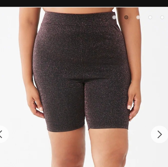 shimmer biker shorts